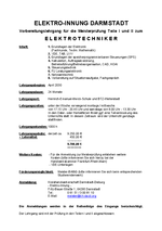 Meisterlehrgang I und II Elektrotechnik
