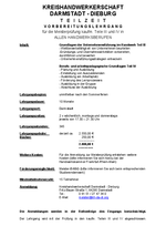 Meisterlehrgang III und IV in Teilzeit
